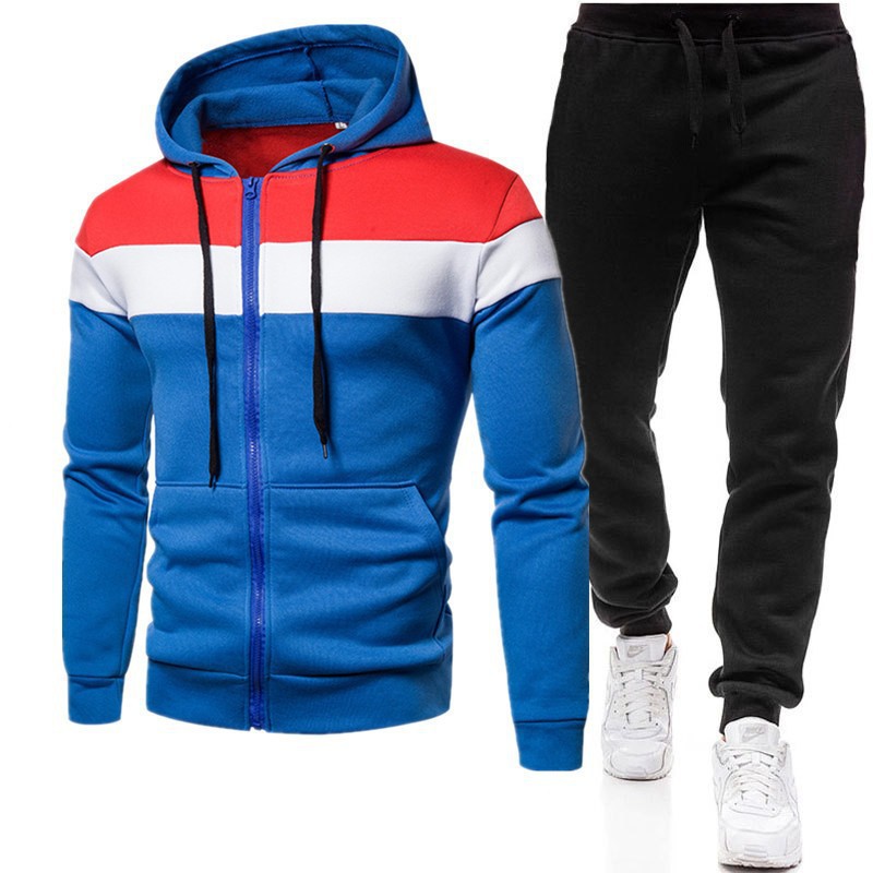 Men's Casual Plus-Size Loose Sweatshirt Set