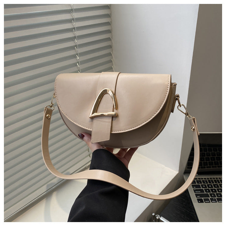 High-end, Fashionable Single-shoulder Bag Niche Saddle Bag