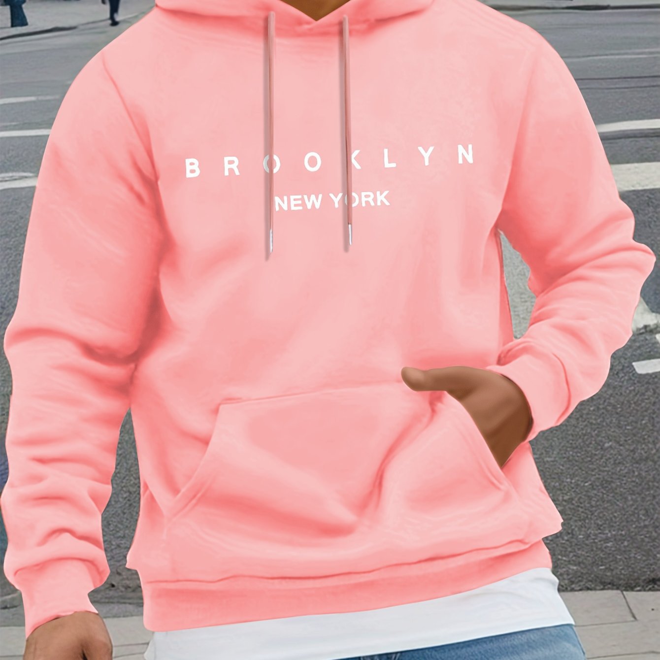 Letter-print Casual Hooded Sweatshirt