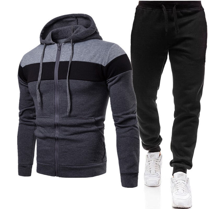 Men's Casual Plus-Size Loose Sweatshirt Set