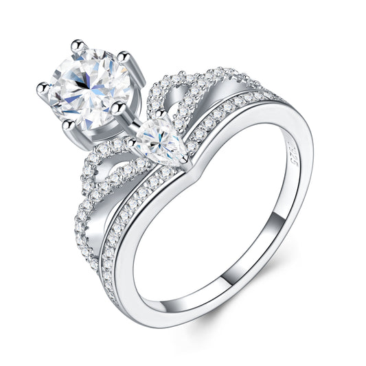 1-carat Luxury Fashion Minimalist Trend Jewelry With Top-quality Morganite. Silver Ring For Ladies. S925 Silver Electroplated With Platinum.