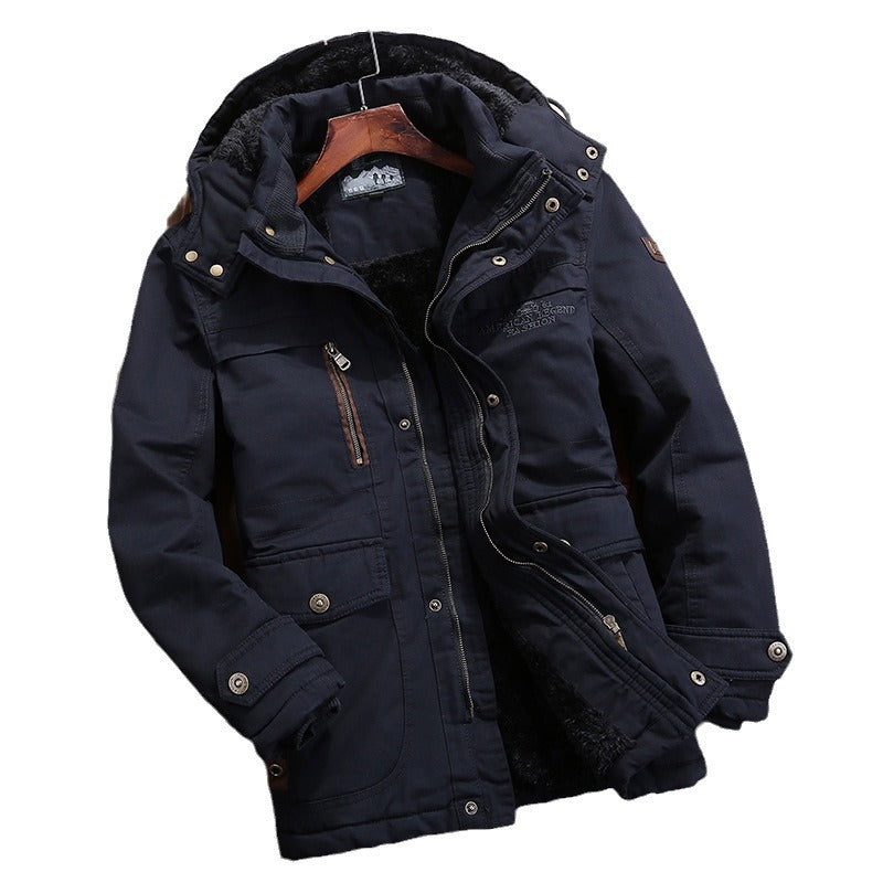 Thickened Outdoor Workwear Cotton-Padded Jacket For Men