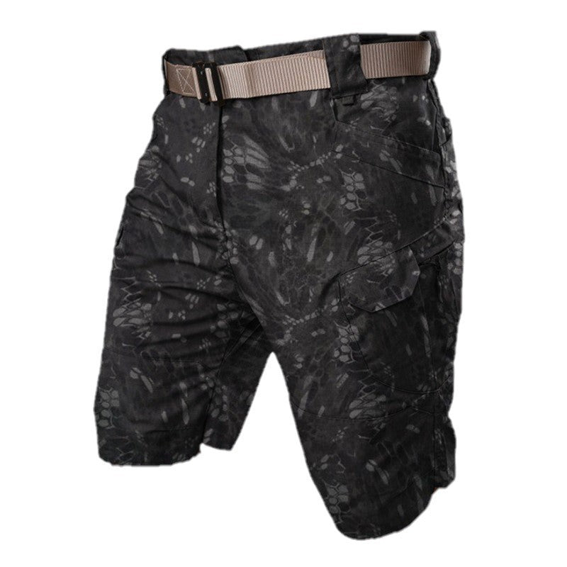 City Tactical Casual Shorts Workwear Plaid Fabric Waterproof