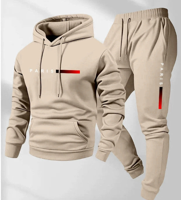 Letter-print Relaxed-fit Hoodie And Long-sleeve Pants Set