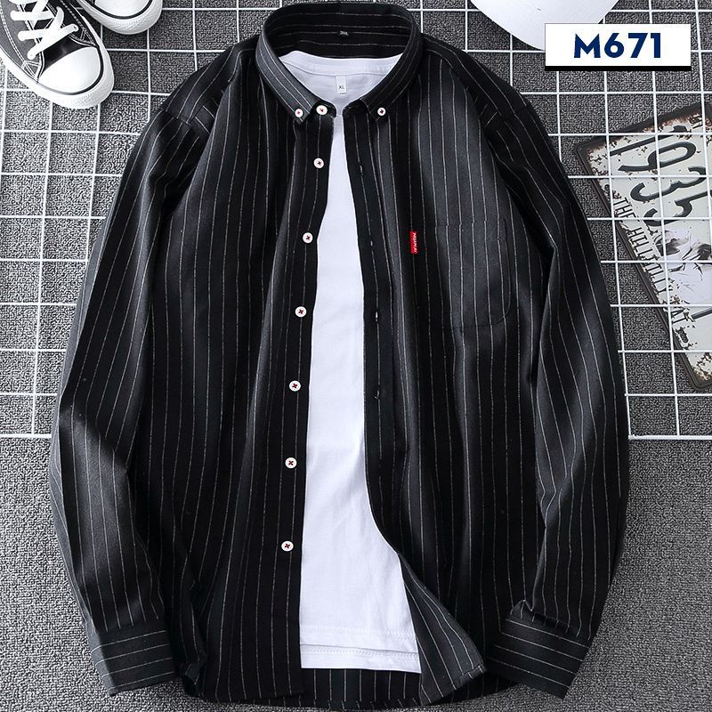 Springautumn Casual Thin Men's Plaid Shirt