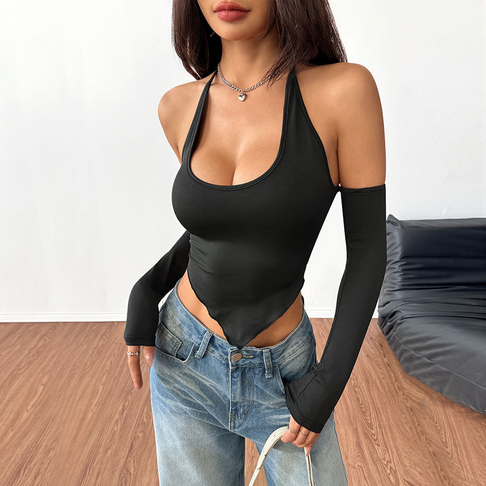 SpringSummer New Sexy Girl Bodycon Backless Short Top