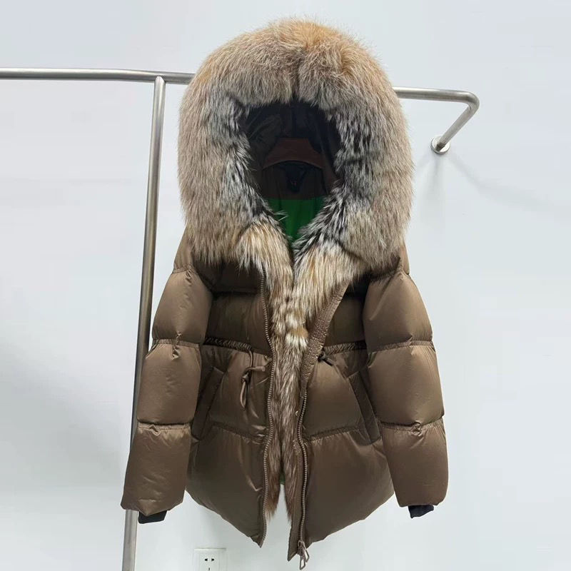 Women's Mid-length Padded Fur Coat