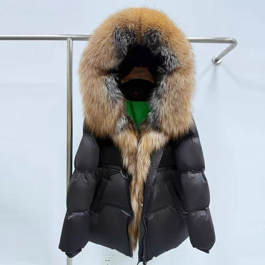 Women's Mid-length Padded Fur Coat
