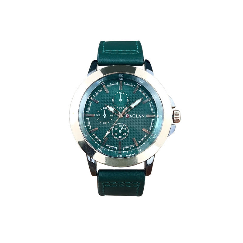 New Three-eye Retro-style Mens Watch